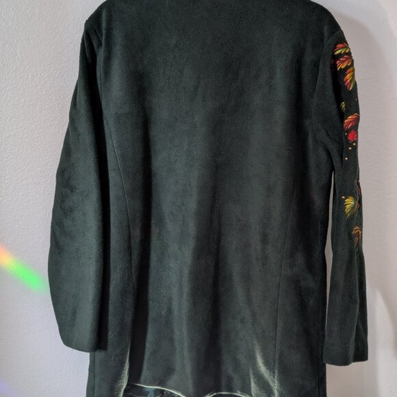 Vintage Bob Mackie Wearable Art Embroidered Autumn Leaf Jacket Artsy Maximalist - Picture 6 of 8